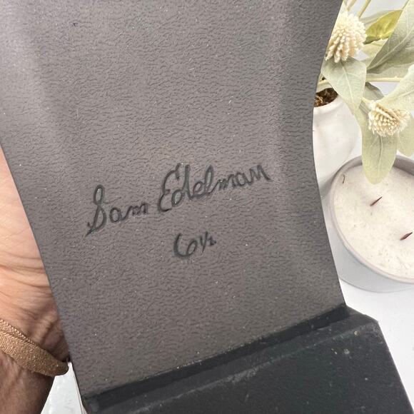 Sam Edelman Clive Suede Knee High Horse Bit Riding Boots Black Women 6 Tried On - Picture 7 of 9